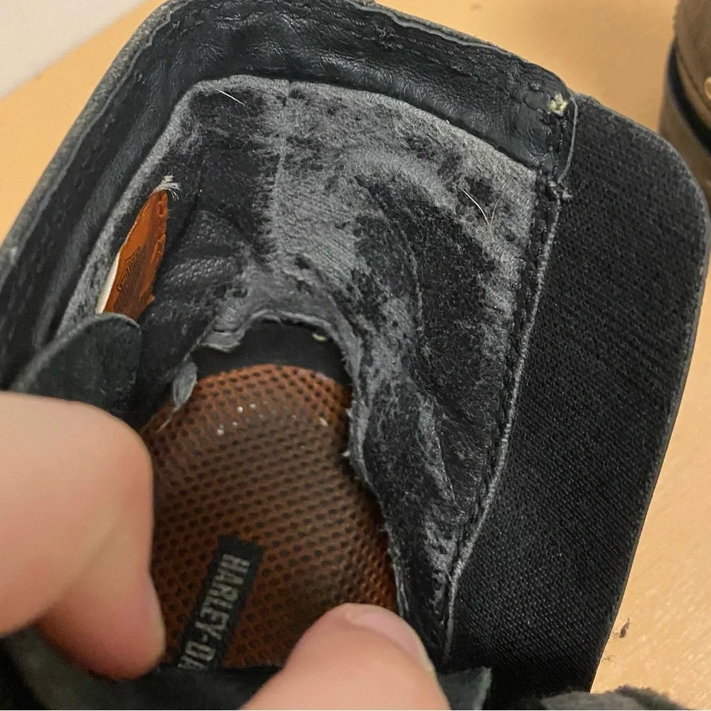 Harley Davidson Womens Black Lace Up Motorcycle Boots - Picture 10 of 13